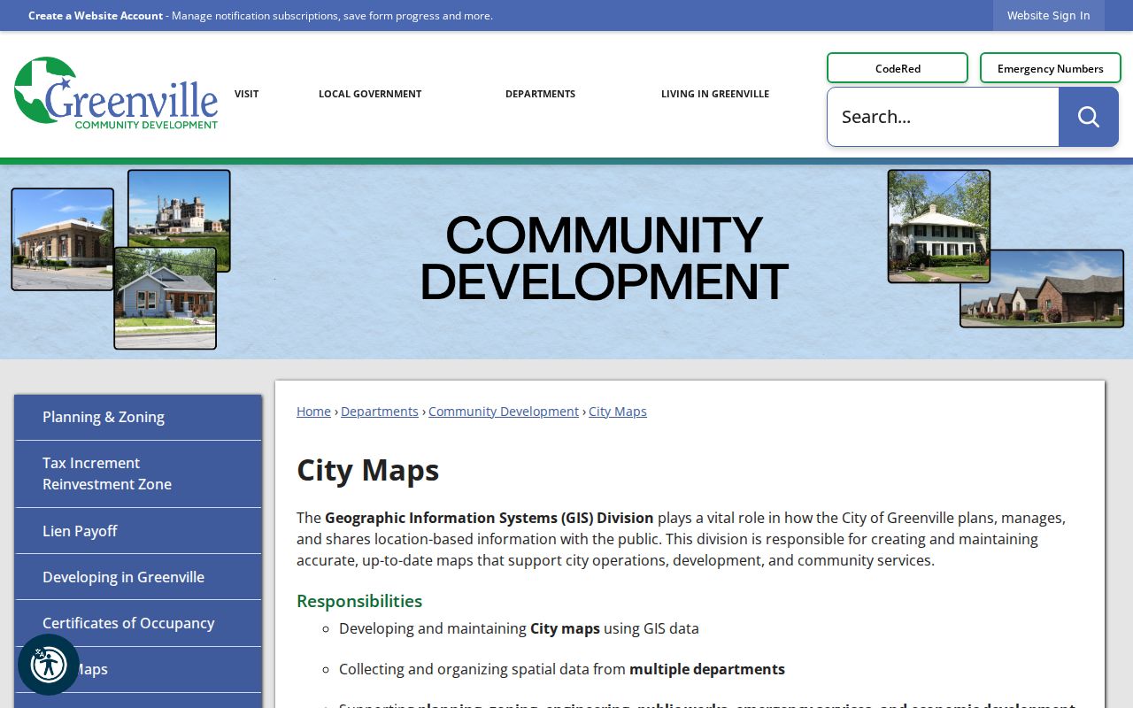 Greenville ZIP code directory city limits and ZIP area map