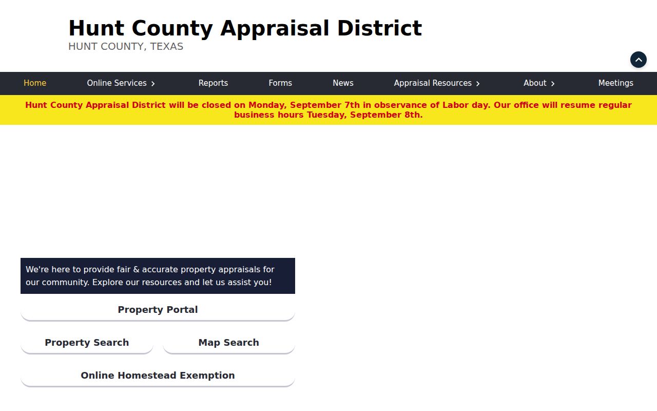 Greenville neighbors Hunt County CAD GIS parcel map
