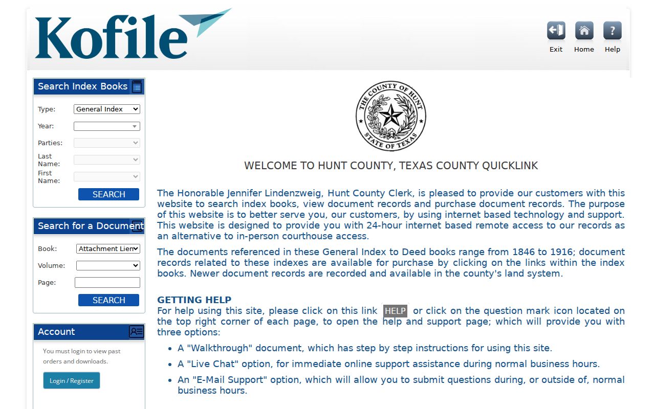 Greenville residents directory Hunt County deed index controls