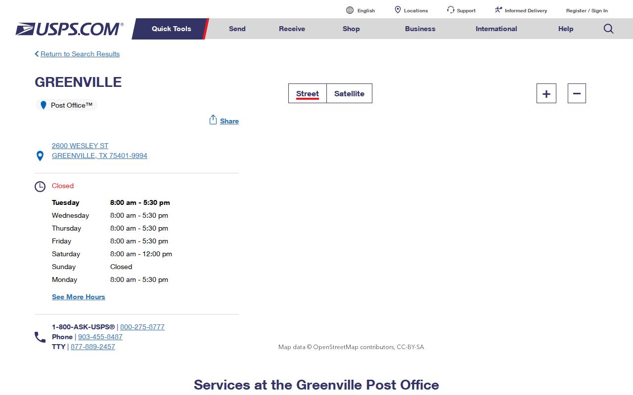 Greenville ZIP code directory USPS Greenville Post Office information