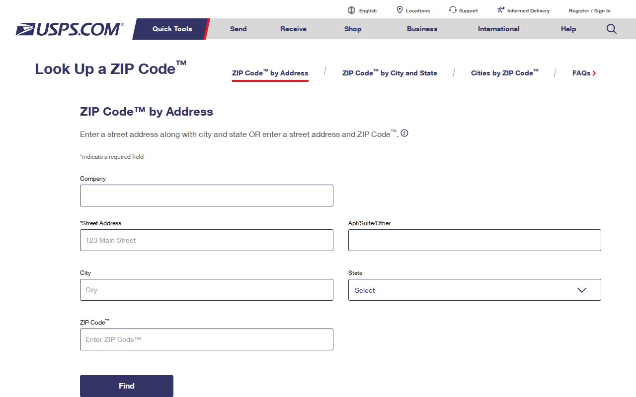Greenville ZIP code directory USPS address lookup fields